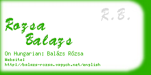rozsa balazs business card